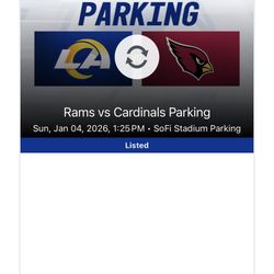 Pink Zone Tailgate Parking Pass Rams VS Cardinals