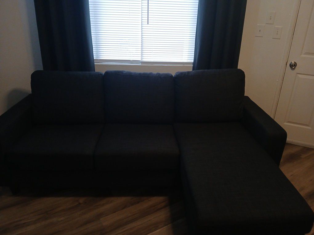Charcol Grey L Shape Couch