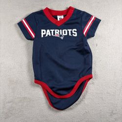 New England Patriots Baby Jersey Bodysuit 6-12M NFL Team Infant Onesie #2B