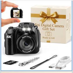 Mini Keychain Camera –4K Digital Tiny Camera with 32GB Card & Elegant Gift Box, Fun Pocket-Sized Gadget for Kids & Adults, Collectible Gift for Travel