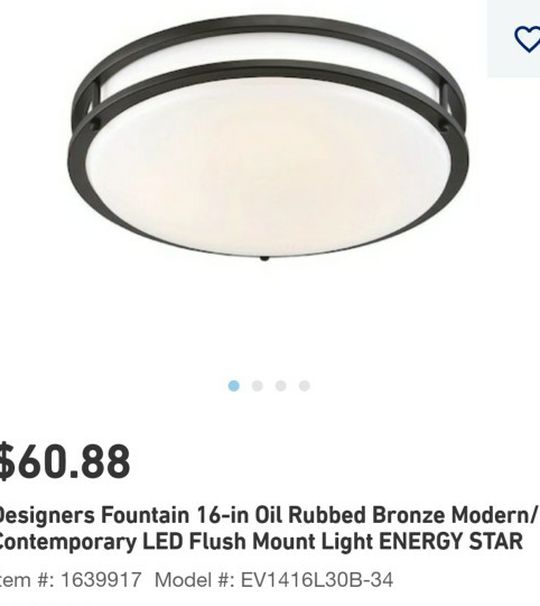 Flush Mount Oil Rubbed Bronze 16in LED Light