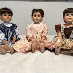 Three Vintage My Twinn Dolls