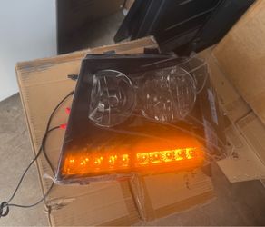 07-14 Chevy Tahoe Suburban Smoke Black LED Strip Headlights