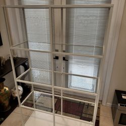 IKEA Vittsjo Metal with Clear Glass Shelves Shelving Unit 