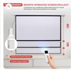 Motorized Projector Screen 72” – Remote Controlled