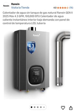 Natural Gas Tankless Water Heater