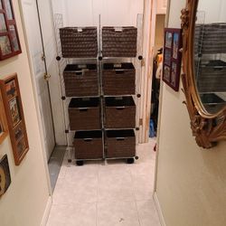 Storage Bins And Chrome RACK 