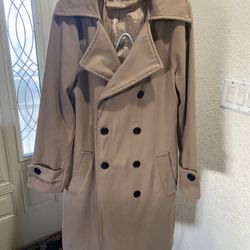 Women Long Coat Beige