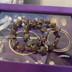 Natural Calsite Start Bracelet 