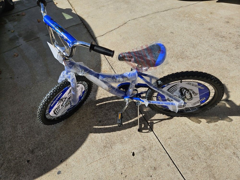New MICARGI Dragon/Ellie/Kiddy BMX Kids Blue Bike 3-12 Age Boys Girls 16 20 inch with Kickstand Kids'Cruiser Bike with Coaster Brake