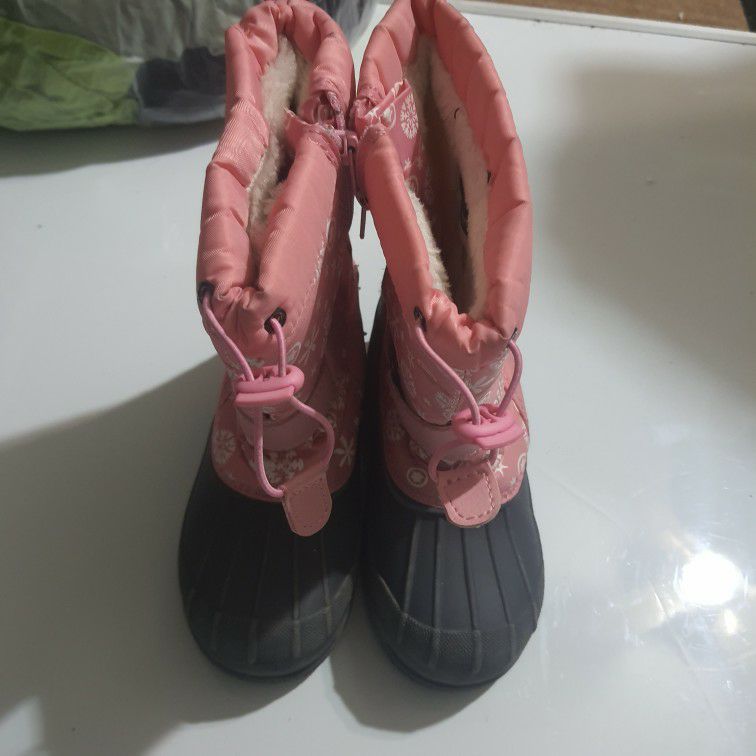 Dream Pairs Little Kid Kamick Pink Mid Calf Waterproof Winter Snow Boots Size 13 M US Little Kid