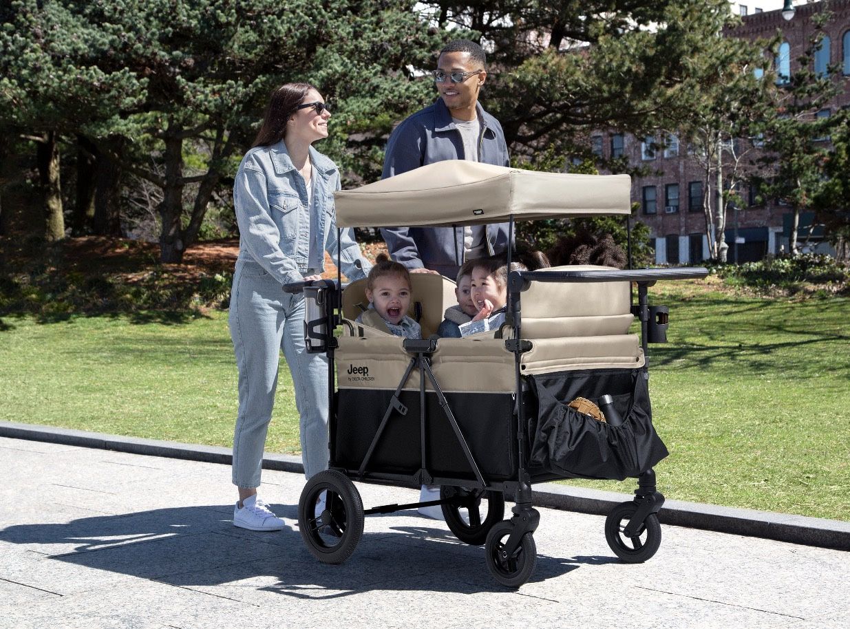 Jeep Deluxe 4-Seater Stroller Wagon – Convertible, Open Box (Like New)