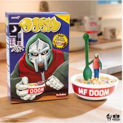 MF DOOM x Super 7 MM Food Action Figure & Cereal Bowl Set DS