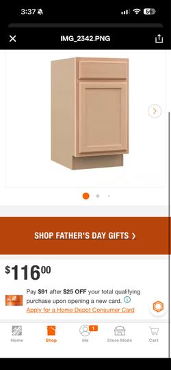 Hampton bay 18 in. Base kitchen cabinet