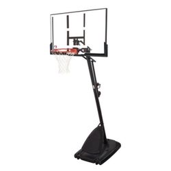 Spalding NBA 54" Portable Angled Basketball Hoop with Polycarbonate Backboard