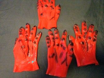 Halloween Demon Monster Costume Gloves