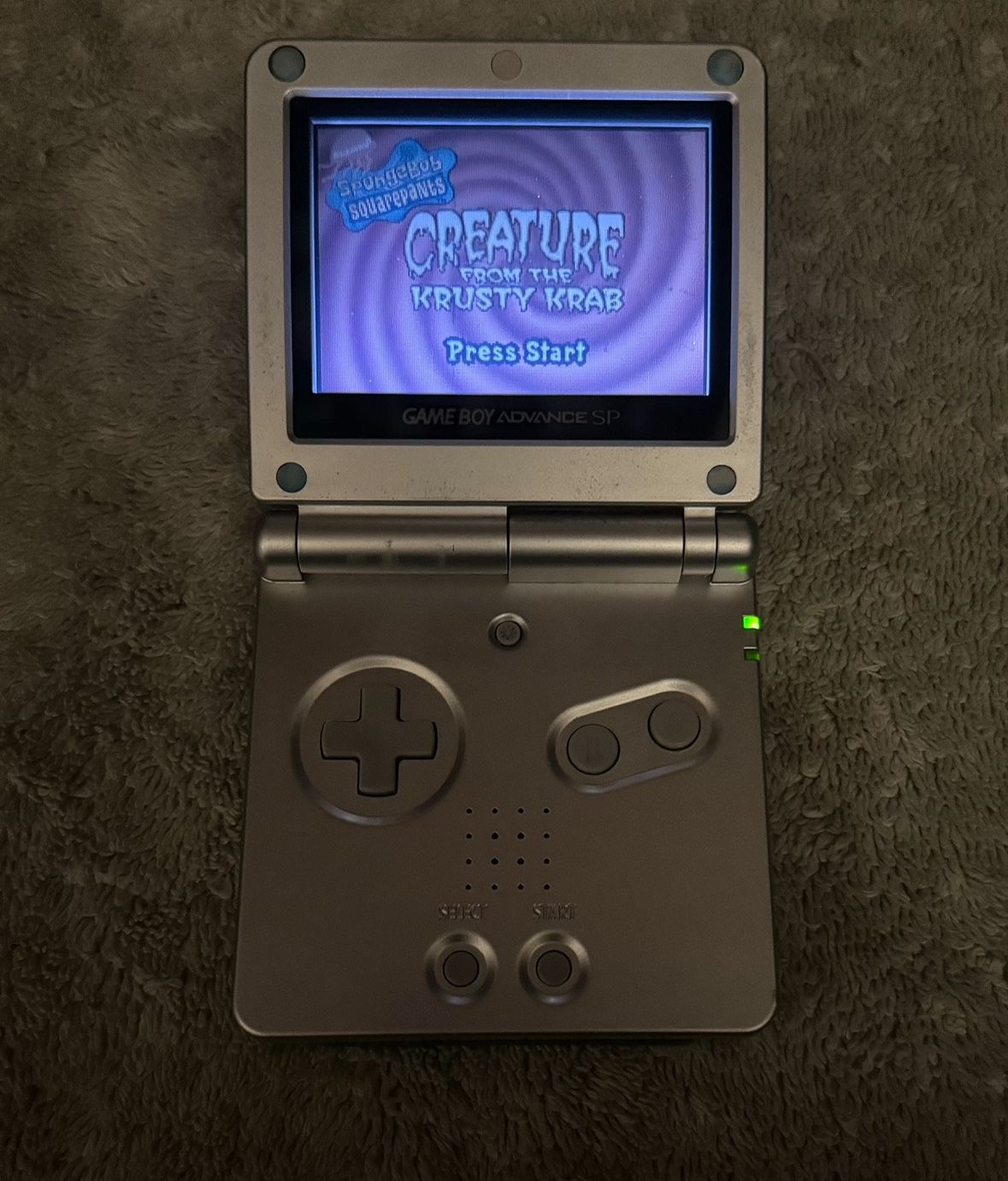 SILVER NINTENDO GAMEBOY ADVANCE SP HANDHELD CONSOLE WITH VIDEO