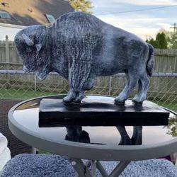 The Old Gray Buffalo Statue