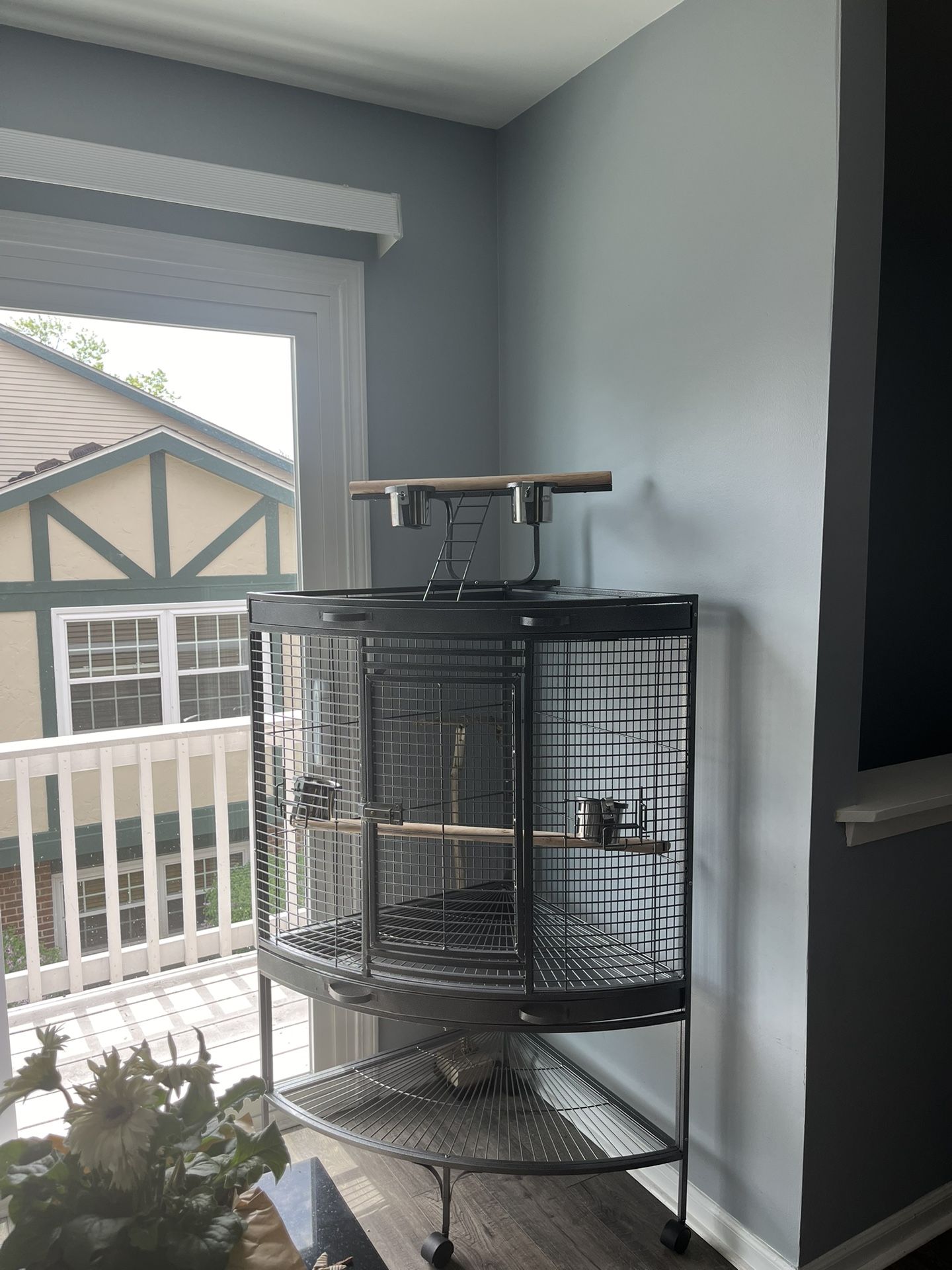 Bird Cage - YML wrought iron corner cage