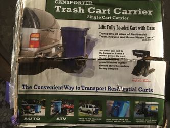 Trash Bin Cart Carrier For Vehicles