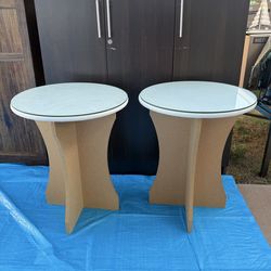 Glass top End tables