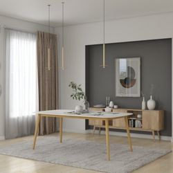 BRAND NEW Furniture Outdoor & Patio Dining Table Made Of 100% FSC Solid Wood & White Duracoat