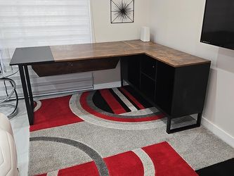 L-Shaped Desk with Storage