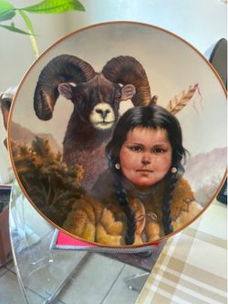 Vintage Native American Child Collector Plate