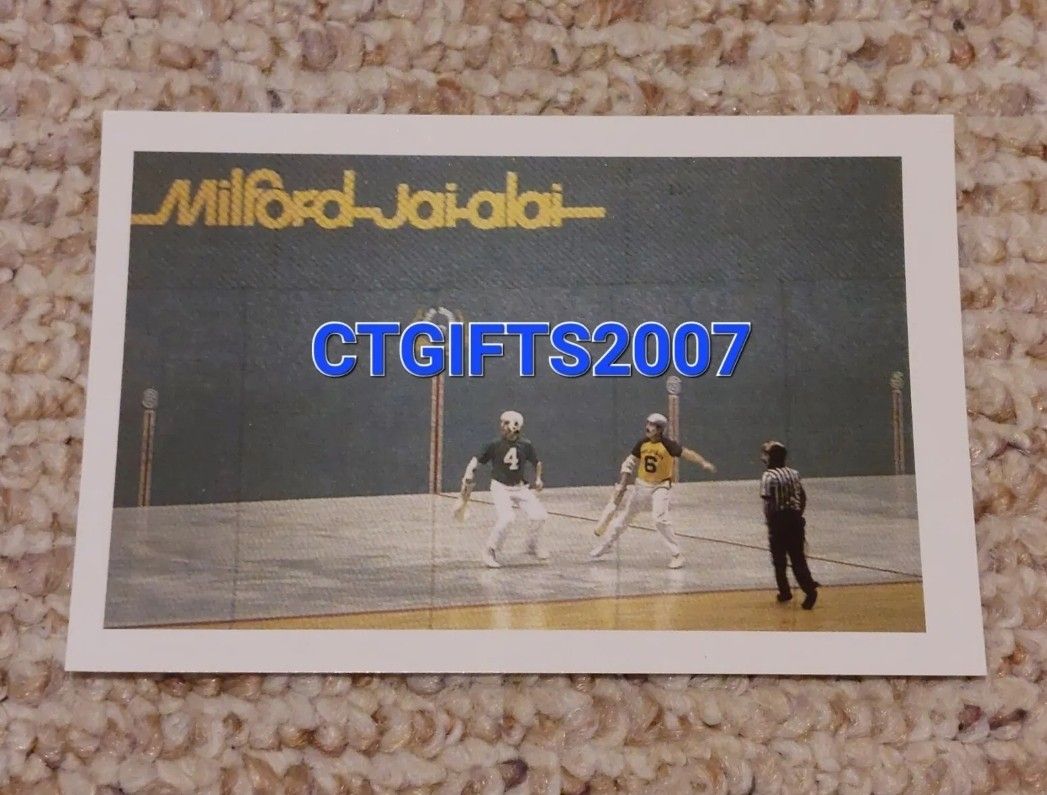 Vintage, Rare and VHTF Milford, CT Jai-Alai Fronton Postcard
4x6.