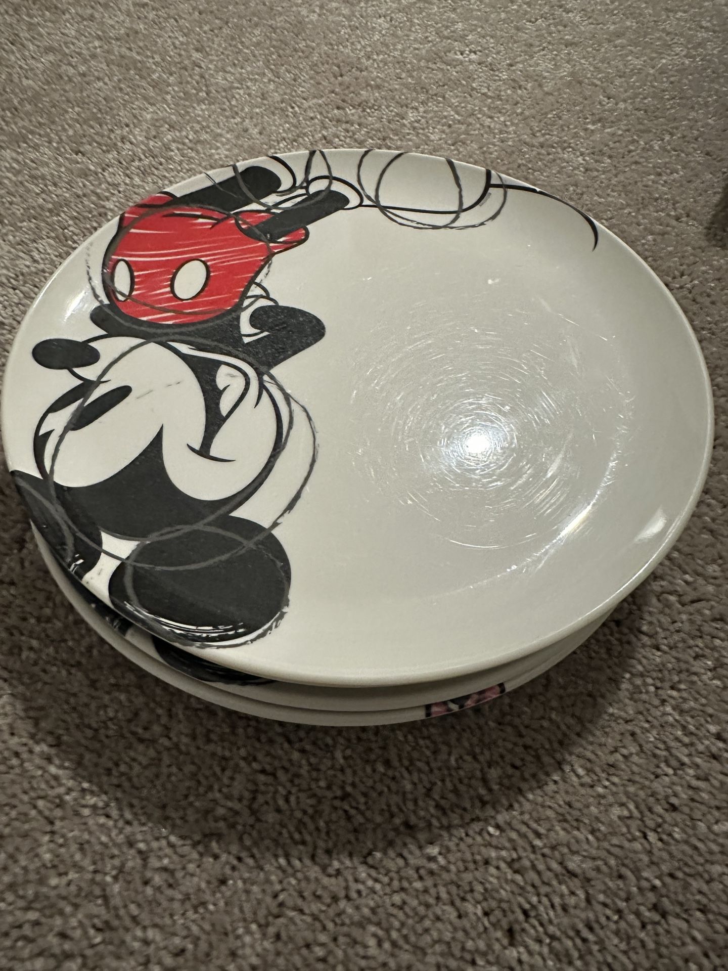 Mickey Minnie Plates Set