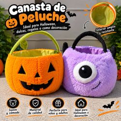 🎃 Halloween Plush Treat Buckets – $15 Each!