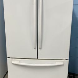 White Samsung Counter Depth 32" Wide French Door Refrigerator