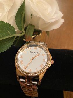 bebe Romans numbers with rhinestones watch