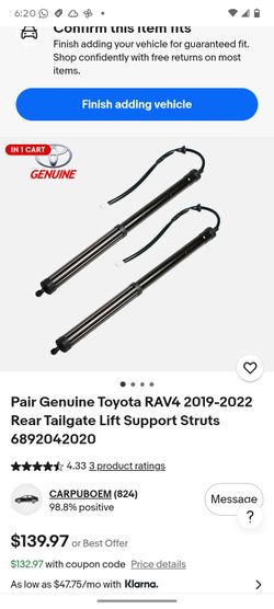 Power lift struts supports