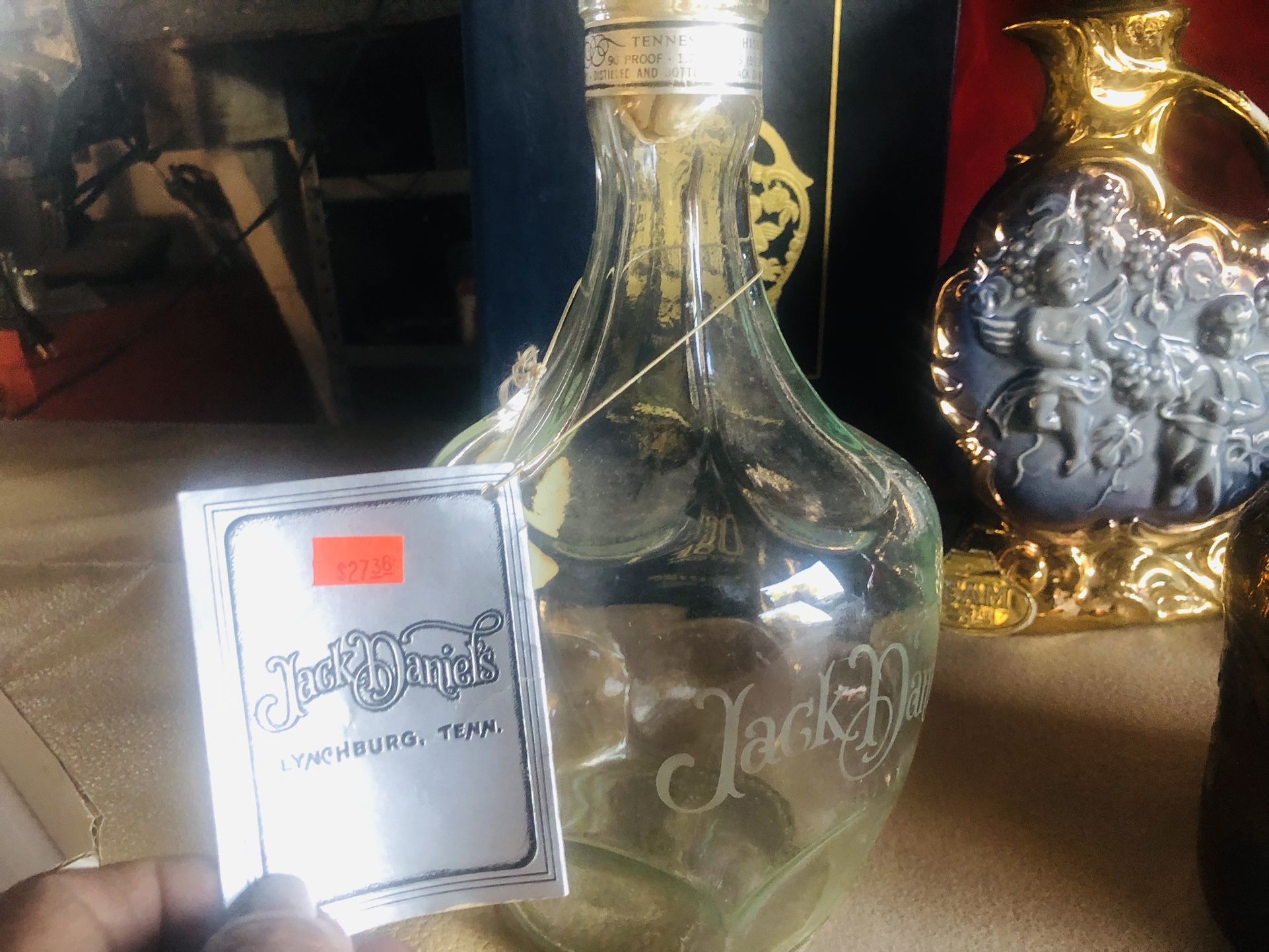 Antique empty bottle of Jack Daniels