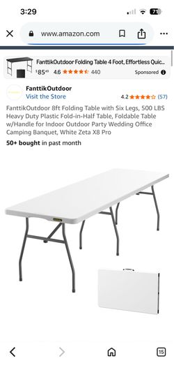 Brand new 8 foot professional folding table worth $120