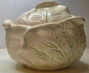 Vintage Holland Mold Ceramic Cabbage Tureen with Lid - Cabbageware