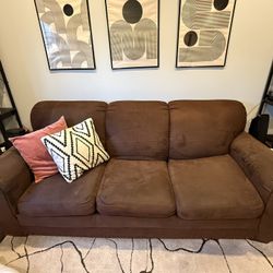 3 Seat Brown Sofa. PICK UP BUSHWICK