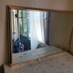 Vintage gold Mirror 