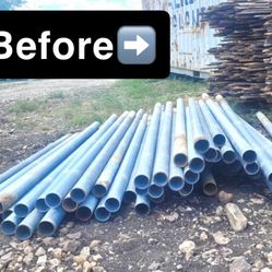 Galvanized Steel Fence Posts 2.38” Dia (pick up in Del Valle Austin)