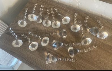 Hanging Clear Glass Chandelier Crystals