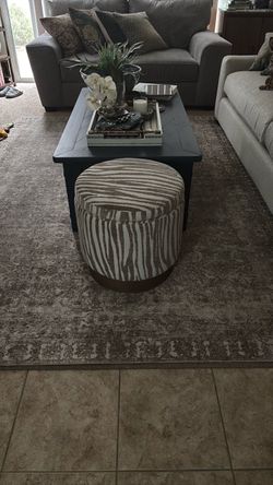 Zebra print ottoman