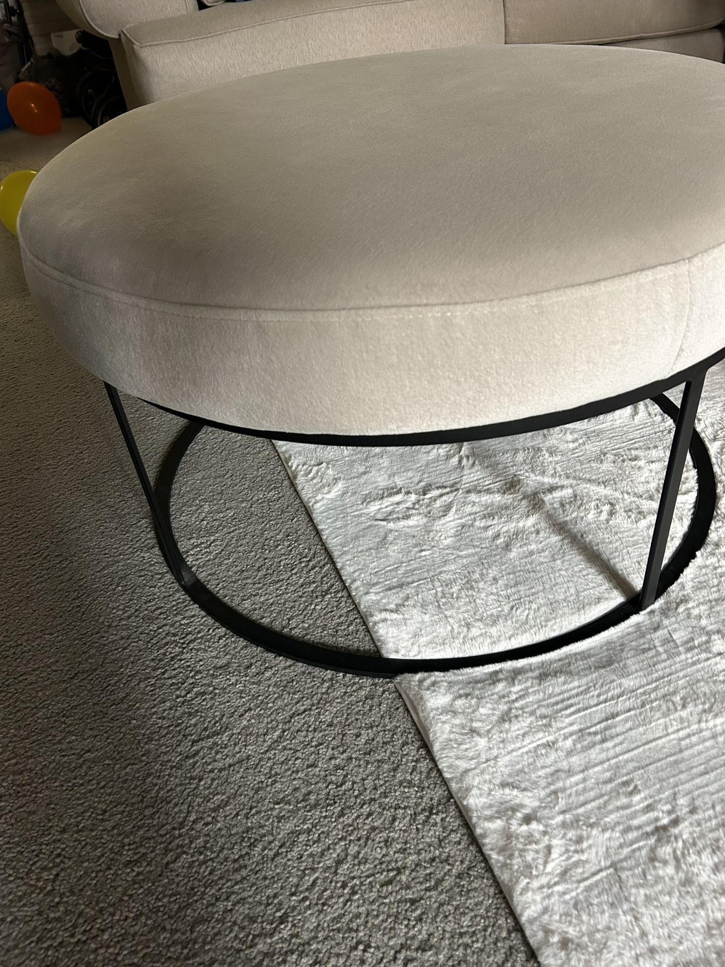 Suede Ottoman