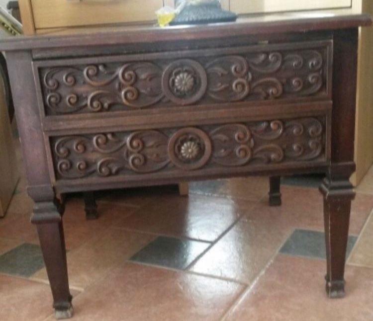 Beautiful Unique Solid Cherry Wood End Table