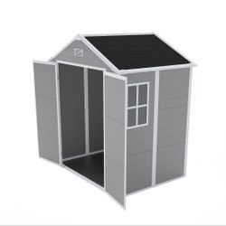 Campcraft 6*5ft resin storage shed.Plastic Garden Tool Outside
Sheds,high quality pp material,strong
structure,waterproof,rust and UV
proof,large stor