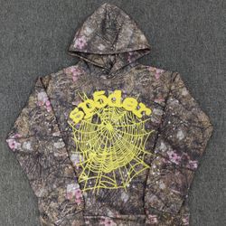 Camo And Yellow Spider Hoodie 