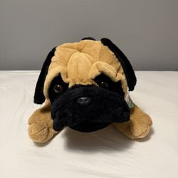 Brown Black Puppy Dog Plush Stuffed Animal Floppy Lovey Toy
