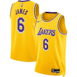 Unisex Los Angeles Lakers LeBron James Nike Gold Swingman Jersey - Icon Edition Unisex Los Angeles Lakers LeBron James Nike Gold Swingman Jersey - Ico