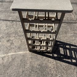 33 1/4 “ L x  15 1/2” W x 12”D  Wine Bottle Wooden Rack