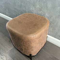 Ottoman Footrest Faux Leather Brown ***READ***